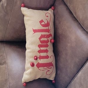 Retired 2011 pottery Barn Jingle pillow Christmas holiday